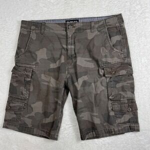 Iron‎ Co Cargo Shorts Mens 40 Green Camo Gorpcore Utility Pockets